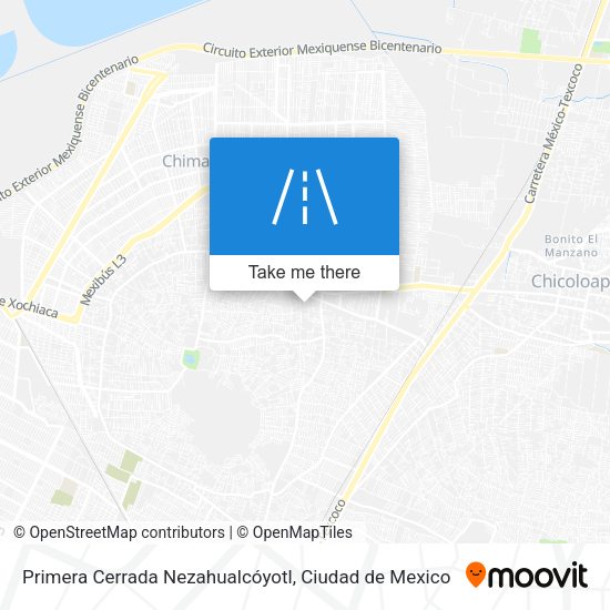 Primera Cerrada Nezahualcóyotl map