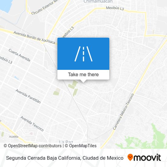 Segunda Cerrada Baja California map