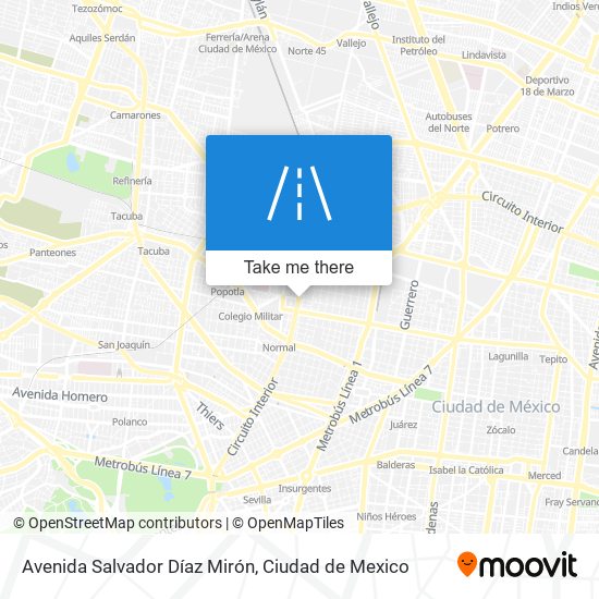 Avenida Salvador Díaz Mirón map