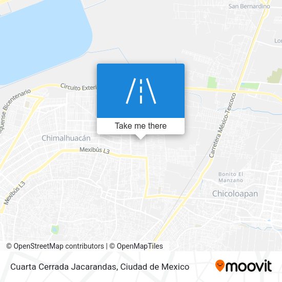 Cuarta Cerrada Jacarandas map