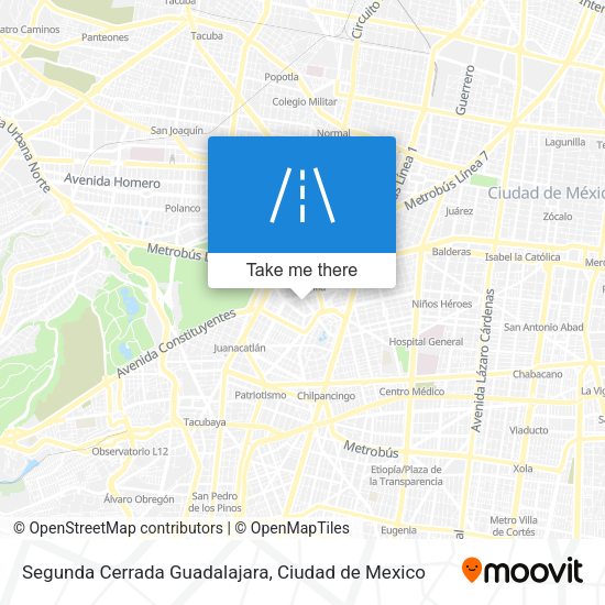 Mapa de Segunda Cerrada Guadalajara