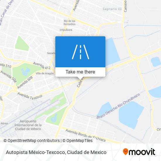 Autopista México-Texcoco map