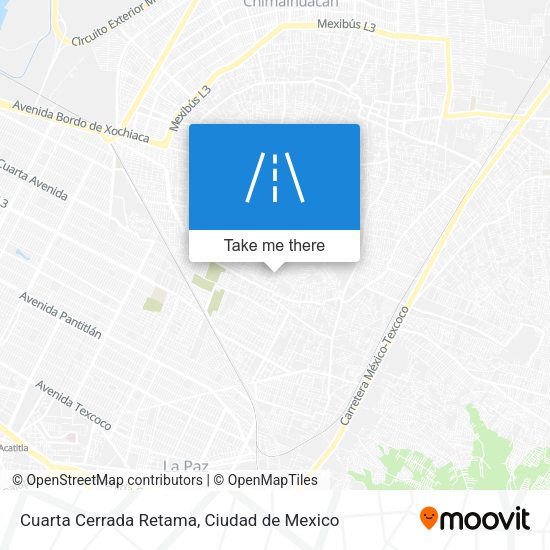 Cuarta Cerrada Retama map