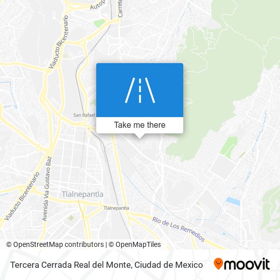 Tercera Cerrada Real del Monte map