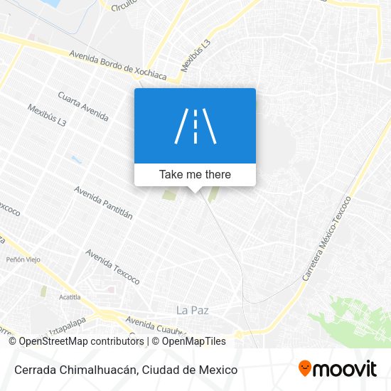 Cerrada Chimalhuacán map