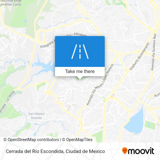 Mapa de Cerrada del Río Escondida