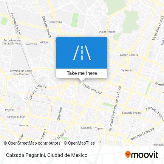Calzada Paganini map