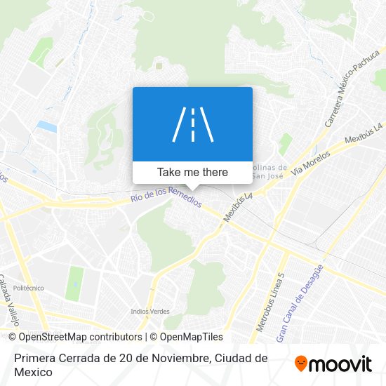 Primera Cerrada de 20 de Noviembre map