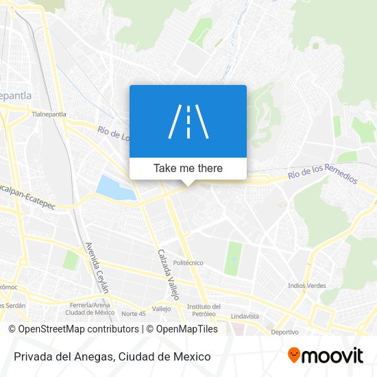 Privada del Anegas map