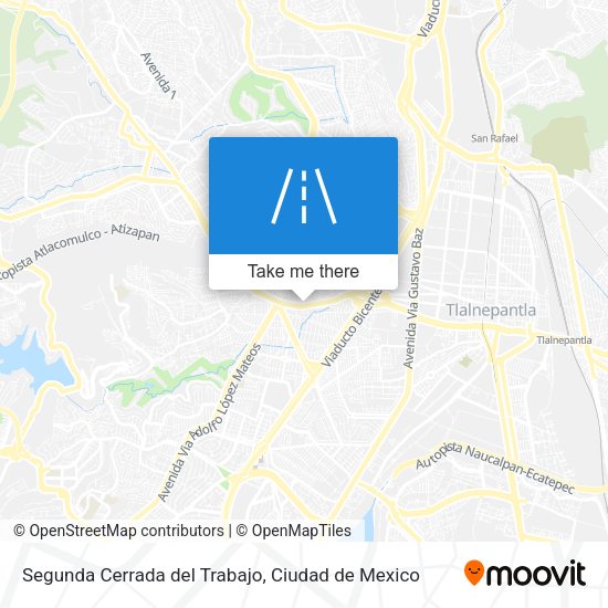 Segunda Cerrada del Trabajo map