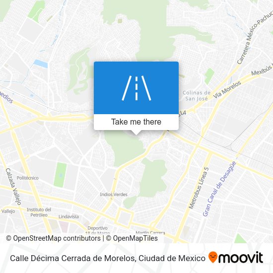 Calle Décima Cerrada de Morelos map