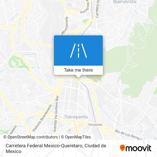 Carretera Federal Mexico-Queretaro map