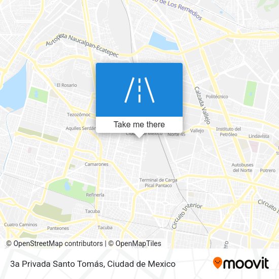 Mapa de 3a Privada Santo Tomás