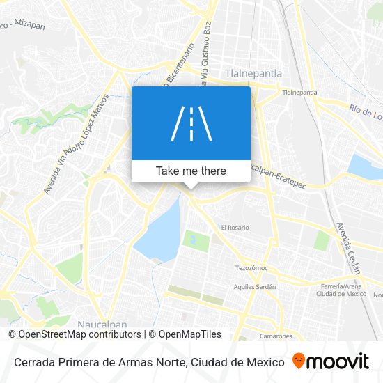 Mapa de Cerrada Primera de Armas Norte
