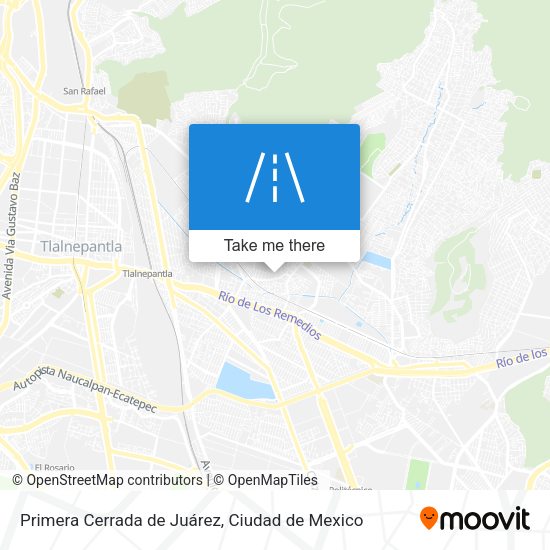 Mapa de Primera Cerrada de Juárez
