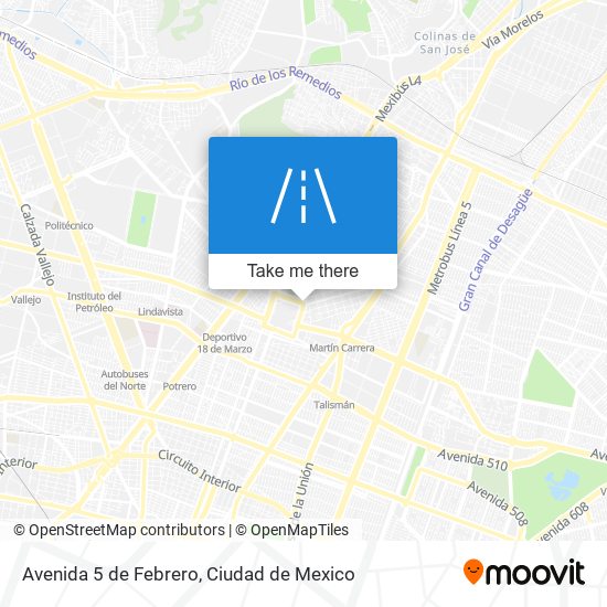 Mapa de Avenida 5 de Febrero