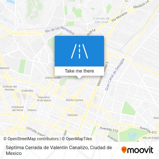 Séptima Cerrada de Valentín Canalizo map