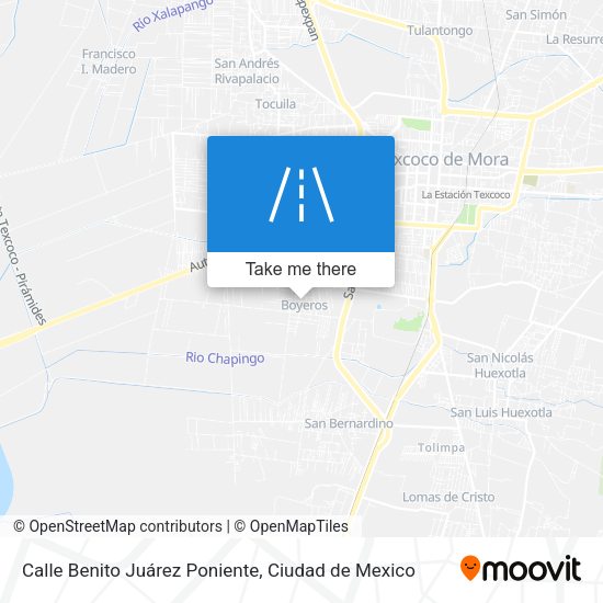 Mapa de Calle Benito Juárez Poniente