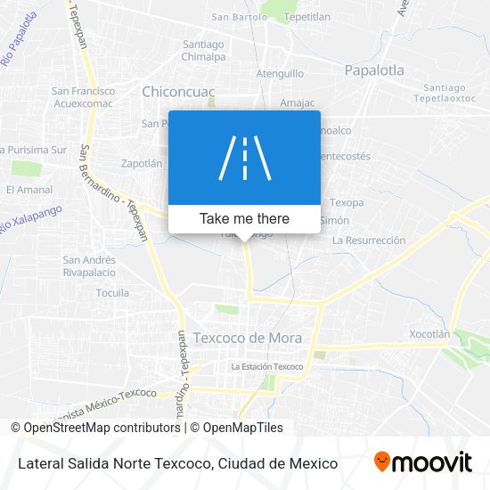Lateral Salida Norte Texcoco map