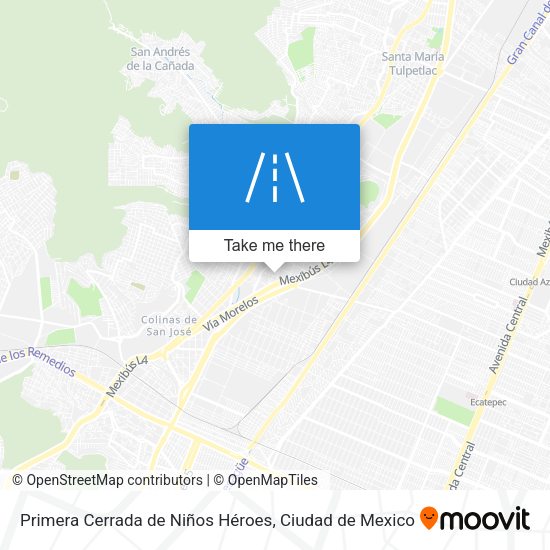 Mapa de Primera Cerrada de Niños Héroes