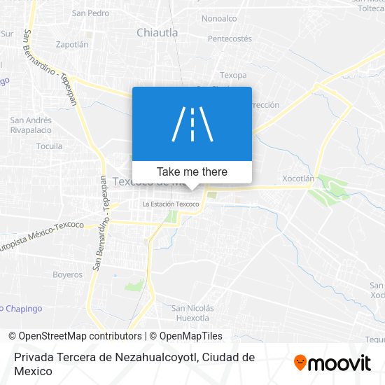 Privada Tercera de Nezahualcoyotl map