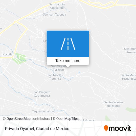 Privada Oyamel map