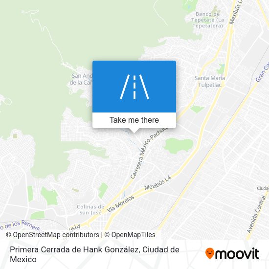 Primera Cerrada de Hank González map