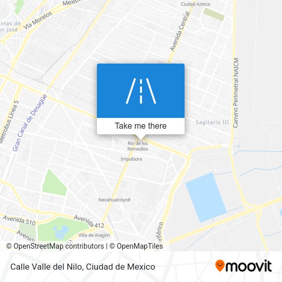 Calle Valle del Nilo map