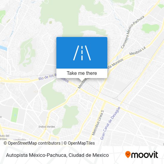 Autopista México-Pachuca map