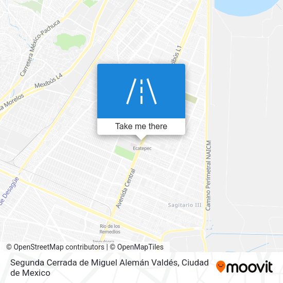 Segunda Cerrada de Miguel Alemán Valdés map