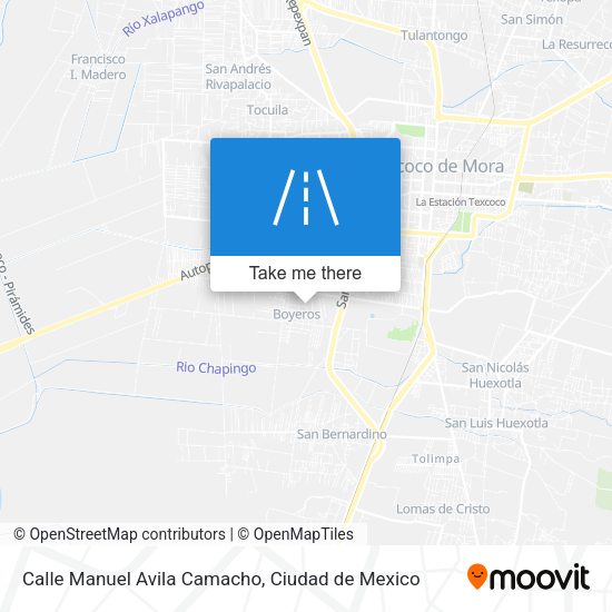 Mapa de Calle Manuel Avila Camacho