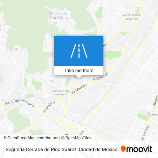 Segunda Cerrada de Pino Suárez map