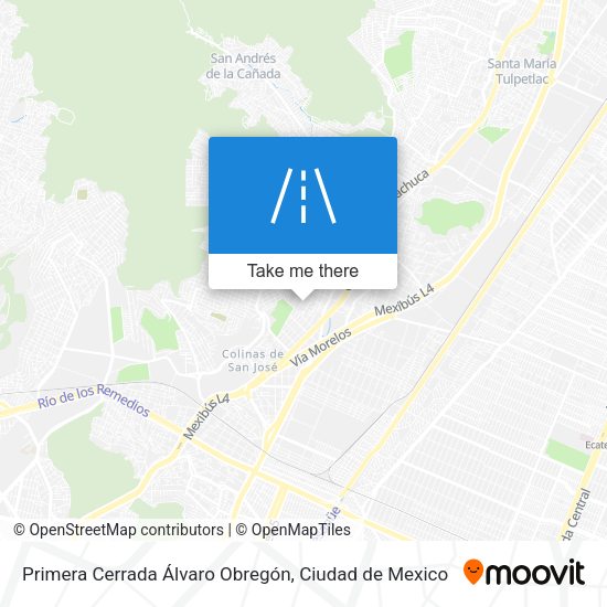 Mapa de Primera Cerrada Álvaro Obregón