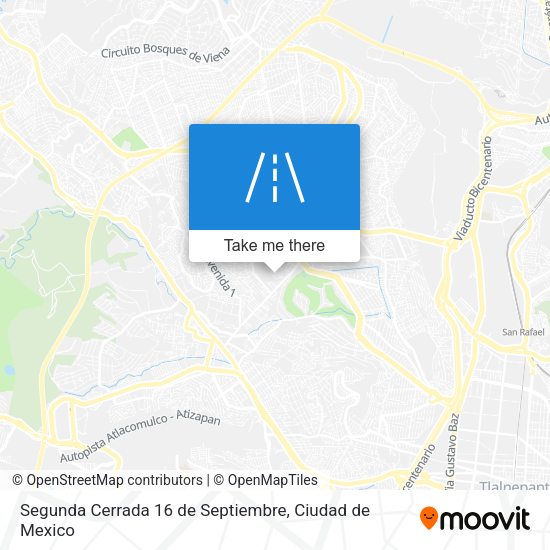 Mapa de Segunda Cerrada 16 de Septiembre