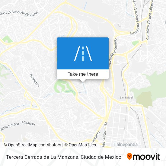 Tercera Cerrada de La Manzana map