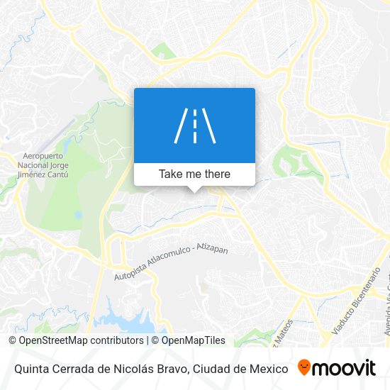 Quinta Cerrada de Nicolás Bravo map