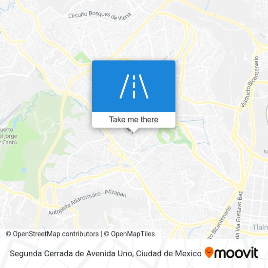 Segunda Cerrada de Avenida Uno map