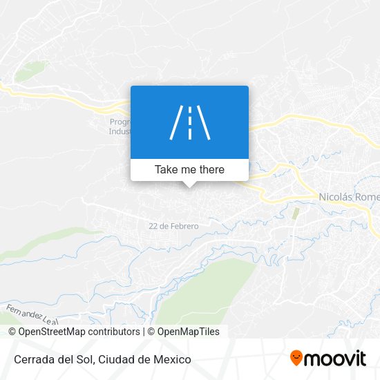 Cerrada del Sol map