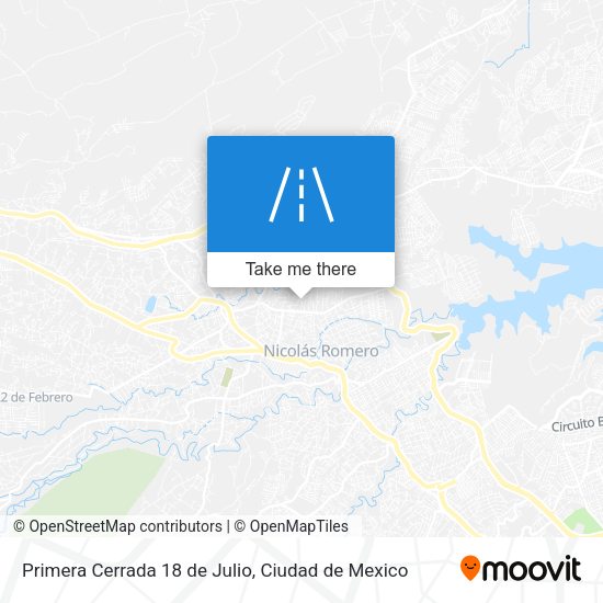 Mapa de Primera Cerrada 18 de Julio