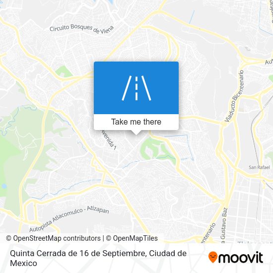 Quinta Cerrada de 16 de Septiembre map
