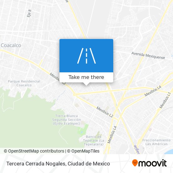 Tercera Cerrada Nogales map