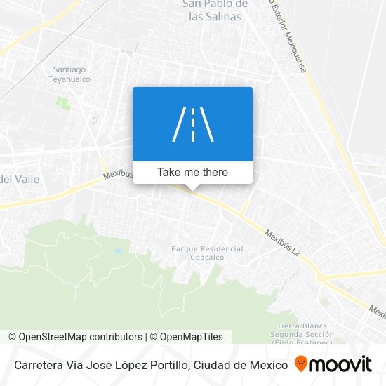Mapa de Carretera Vía José López Portillo