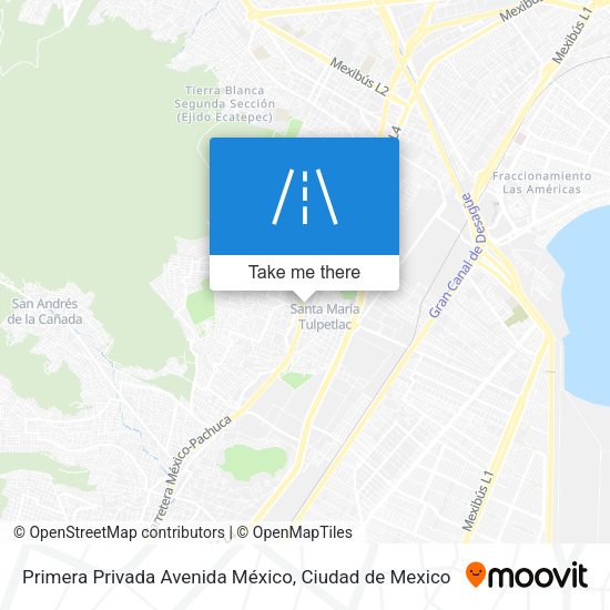 Mapa de Primera Privada Avenida México