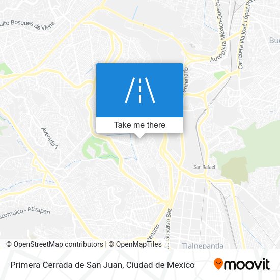 Mapa de Primera Cerrada de San Juan