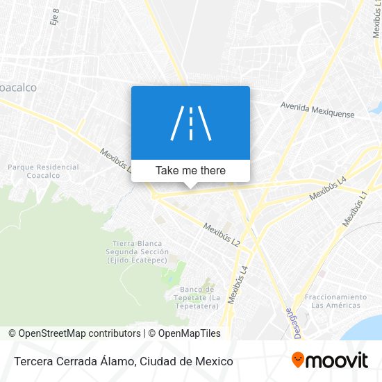 Mapa de Tercera Cerrada Álamo
