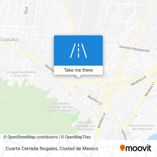 Mapa de Cuarta Cerrada Nogales