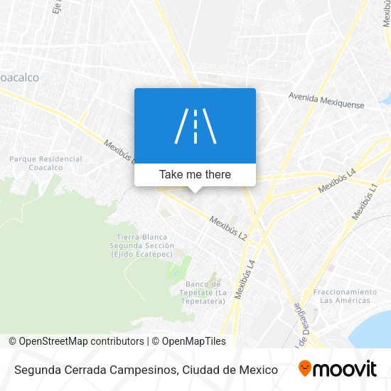 Segunda Cerrada Campesinos map