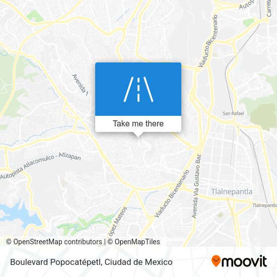 Boulevard Popocatépetl map