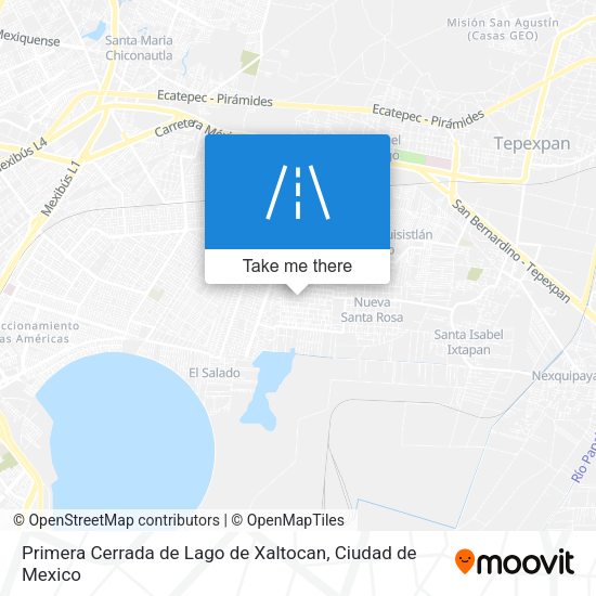 Mapa de Primera Cerrada de Lago de Xaltocan