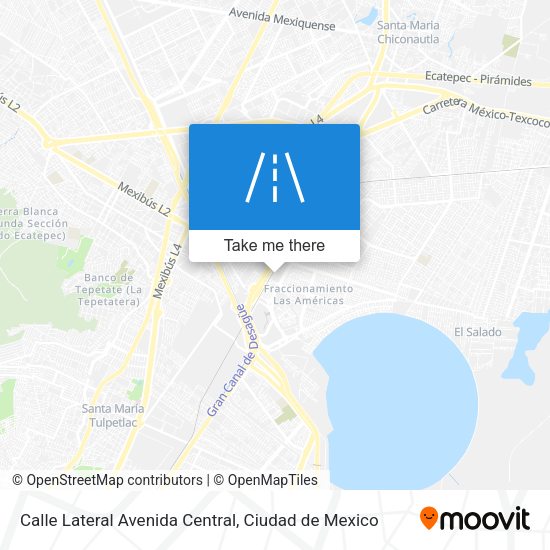 Calle Lateral Avenida Central map